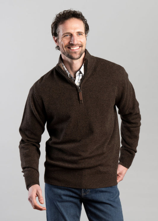 Lewis Lambswool 1/4 Zip Jumper