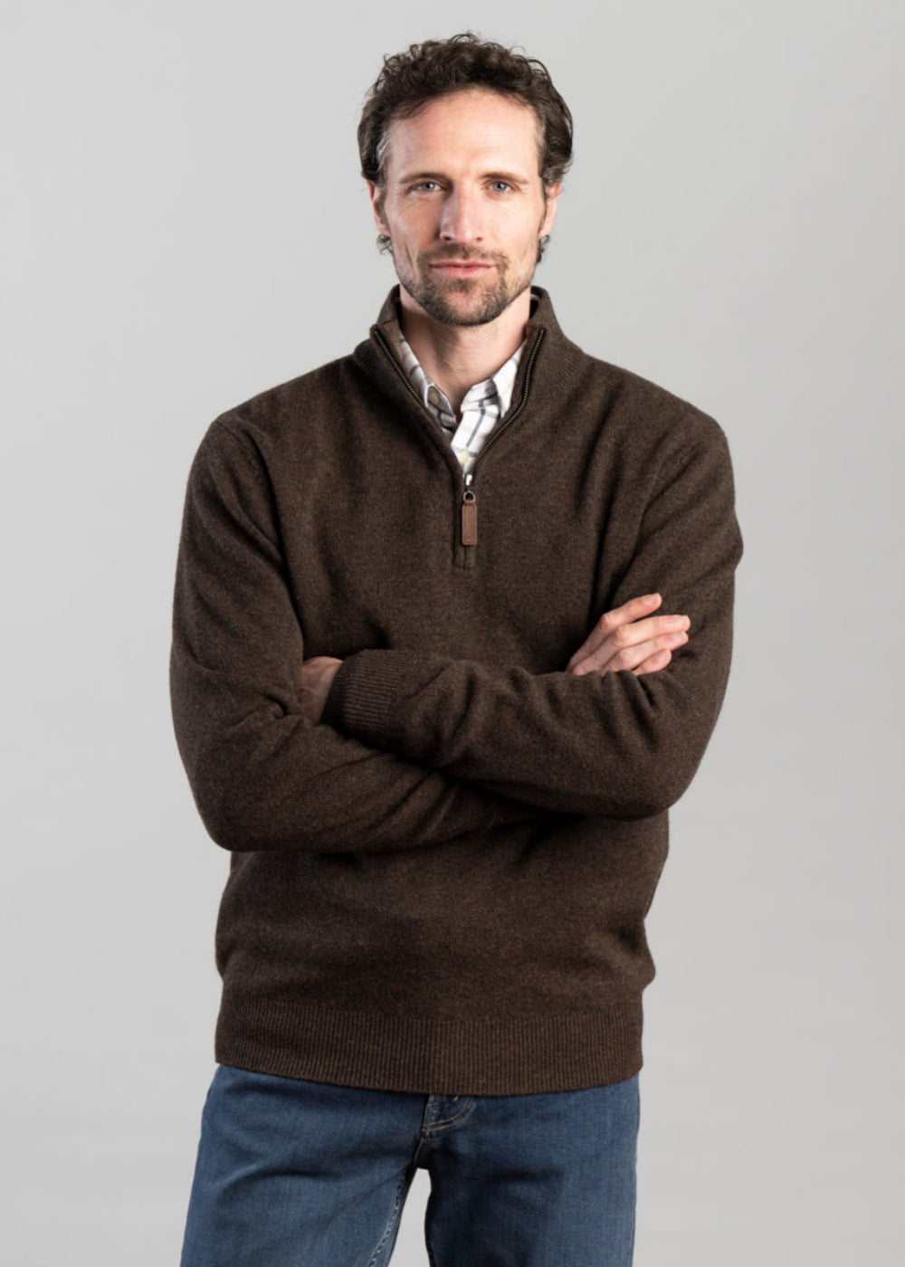 Lewis Lambswool 1/4 Zip Jumper