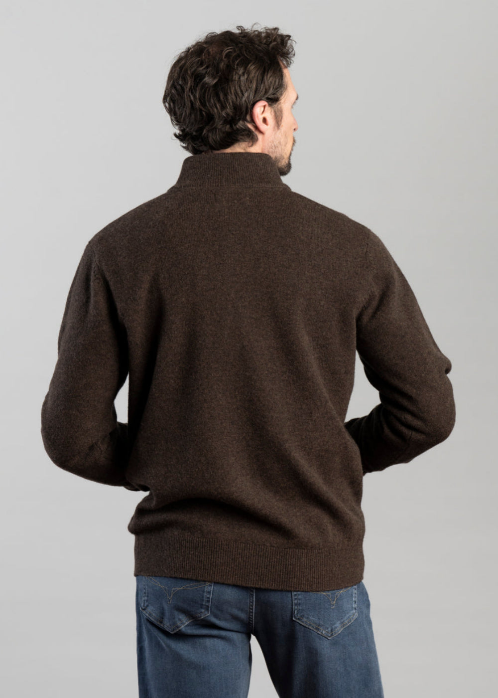 Lewis Lambswool 1/4 Zip Jumper