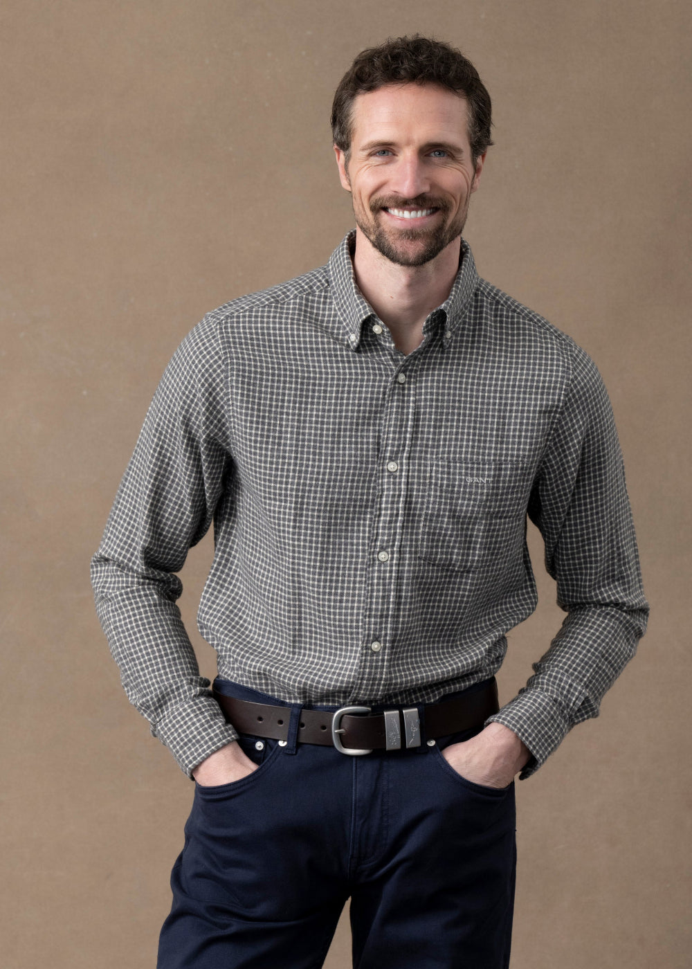 Regular Windblown Flannel Check Shirt