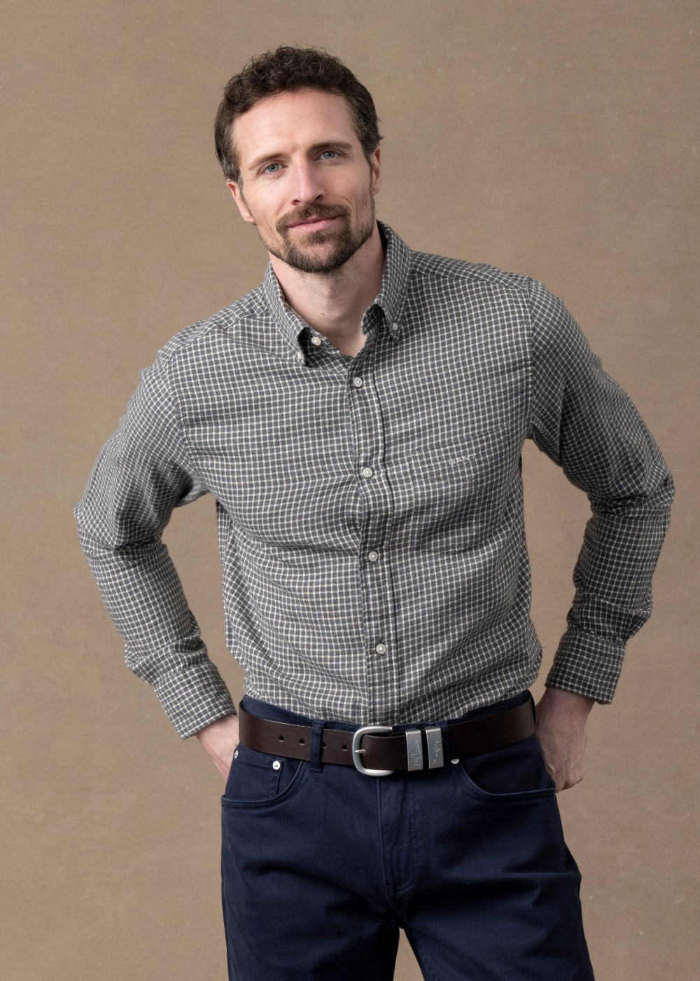 Regular Windblown Flannel Check Shirt