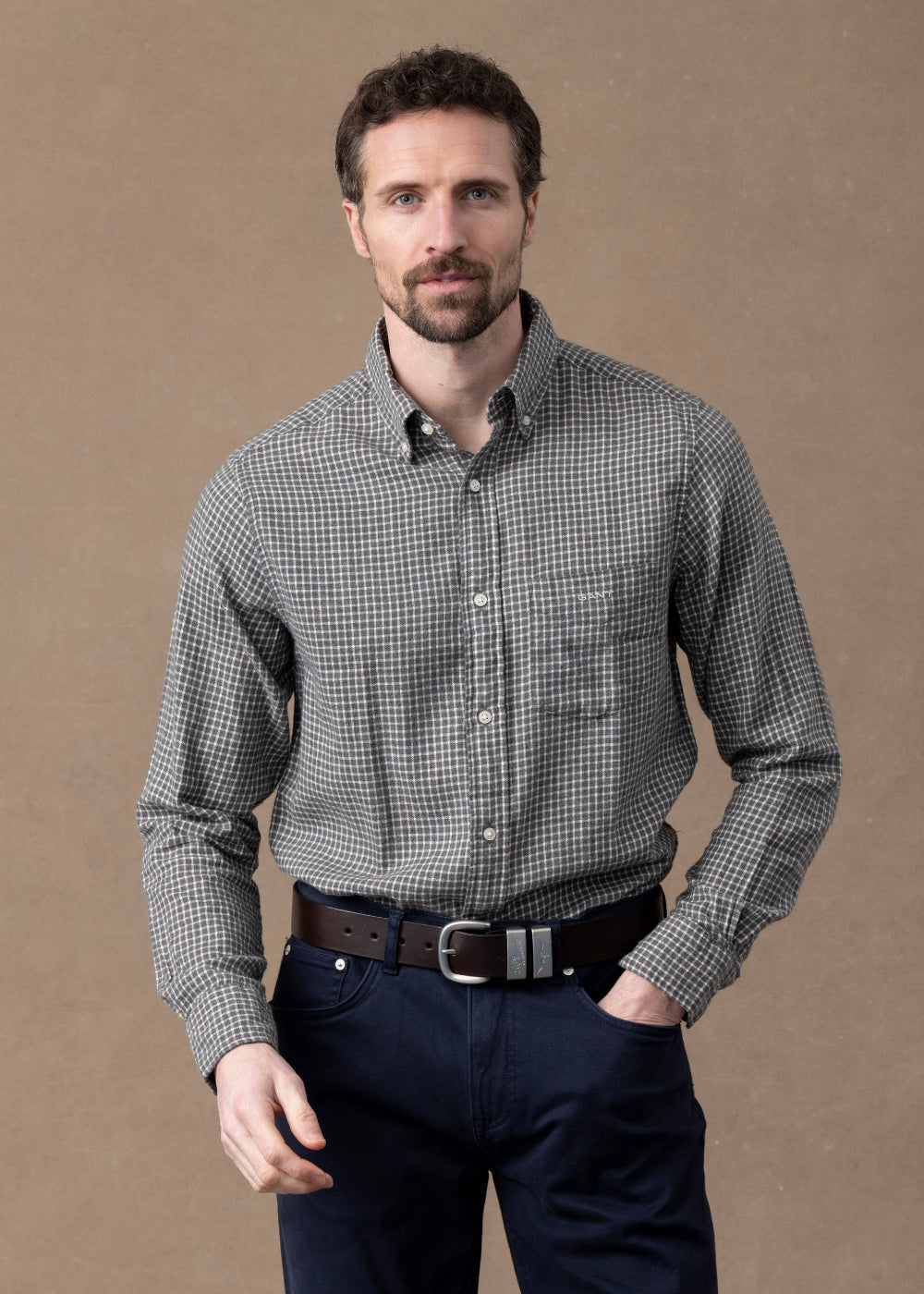 Regular Windblown Flannel Check Shirt