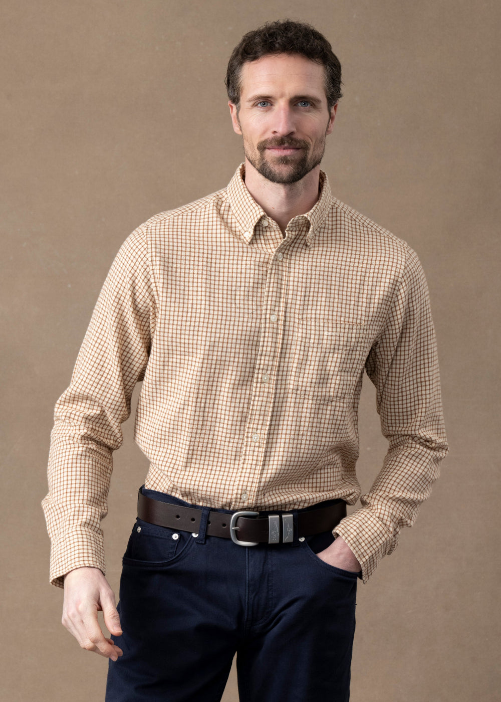 Regular Windblown Flannel Check Shirt