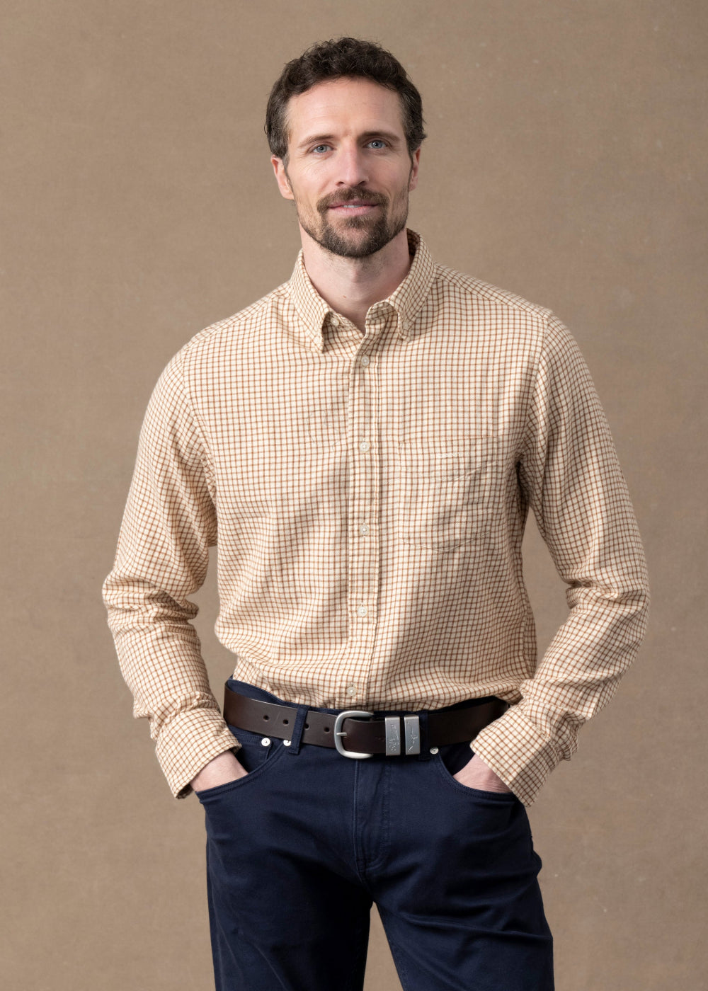 Regular Windblown Flannel Check Shirt