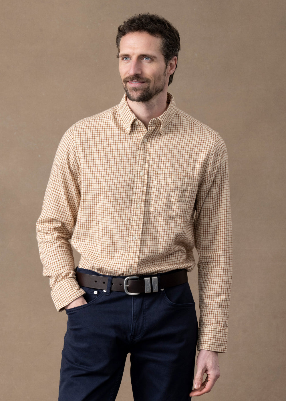 Regular Windblown Flannel Check Shirt