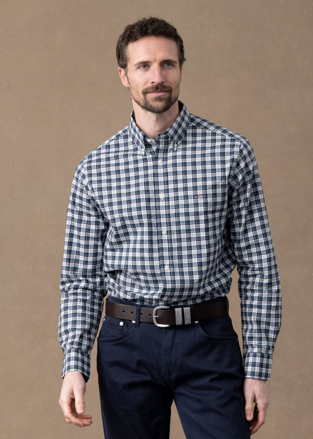 Regular Poplin Check Shirt
