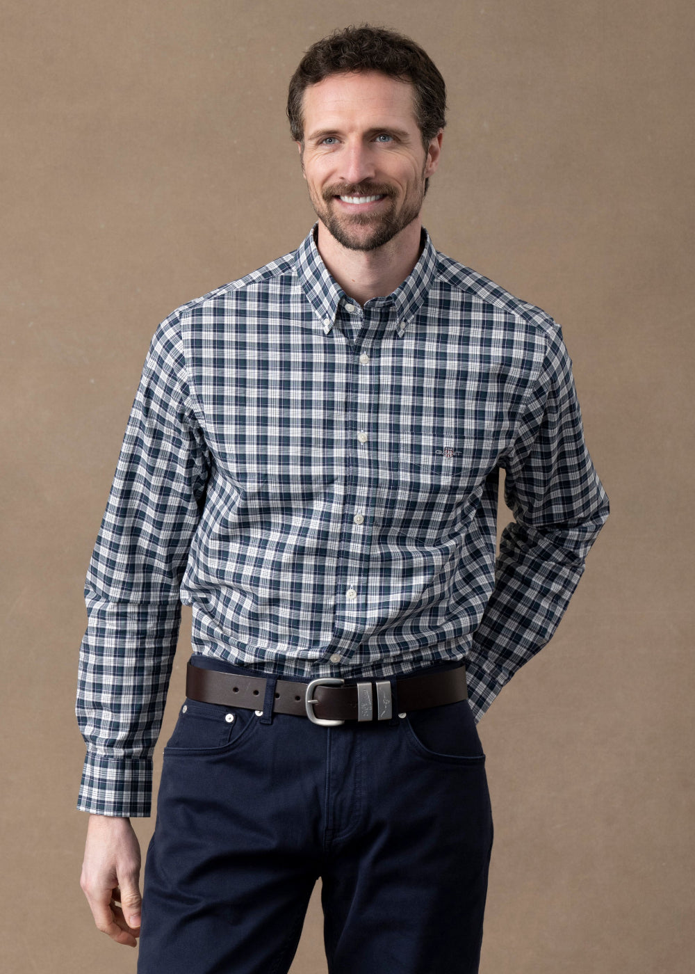 Regular Poplin Check Shirt