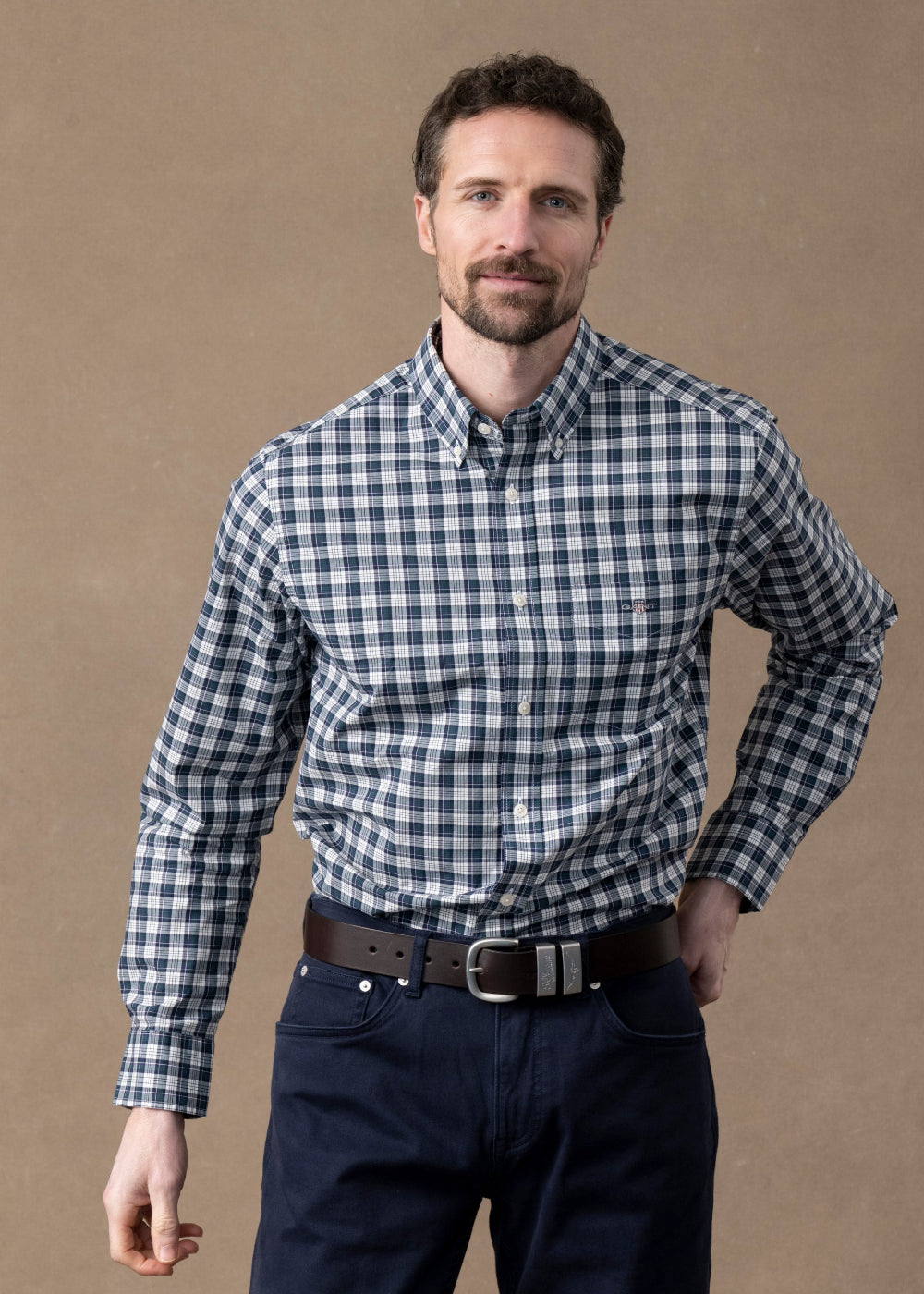 Regular Poplin Check Shirt