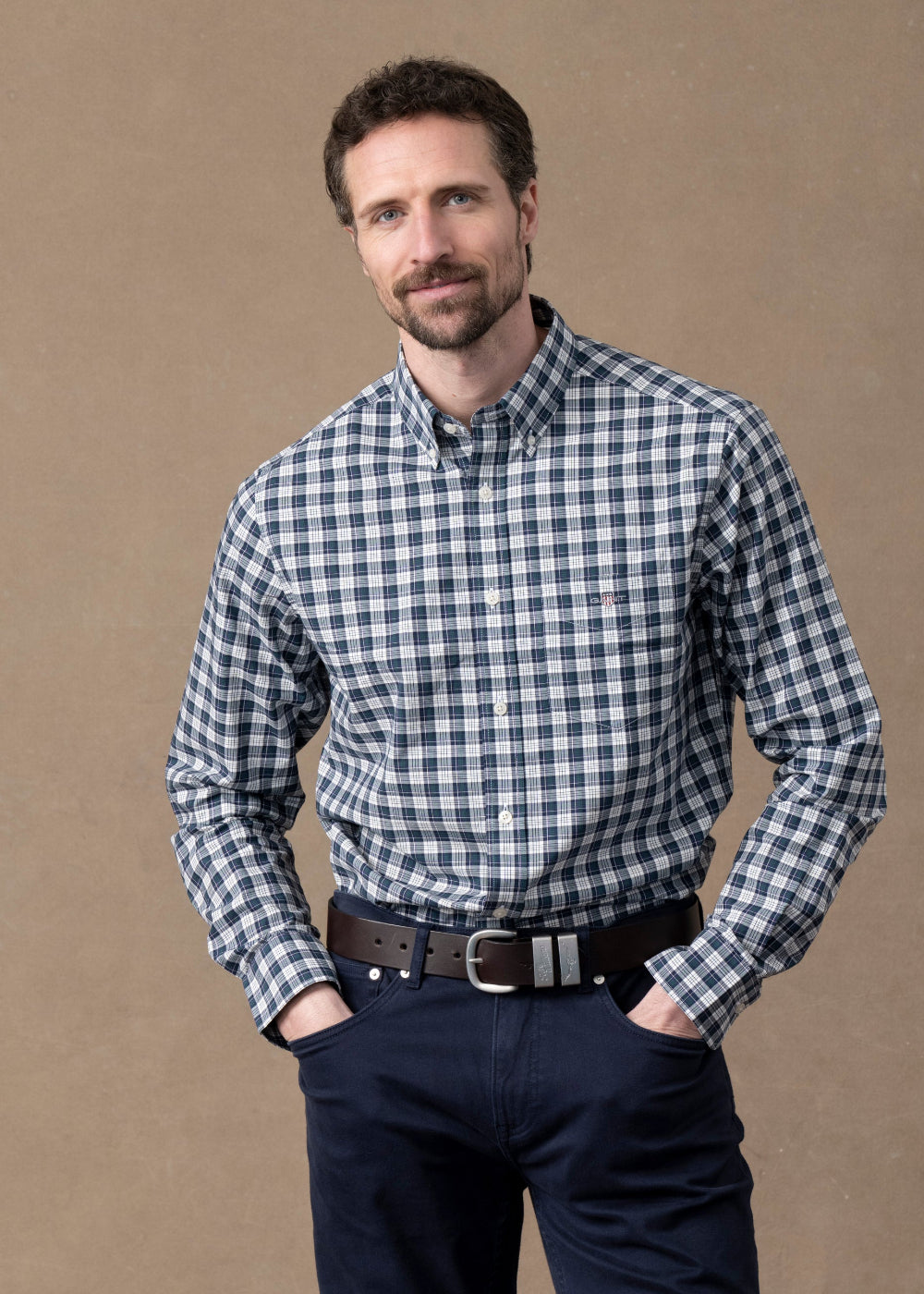 Regular Poplin Check Shirt