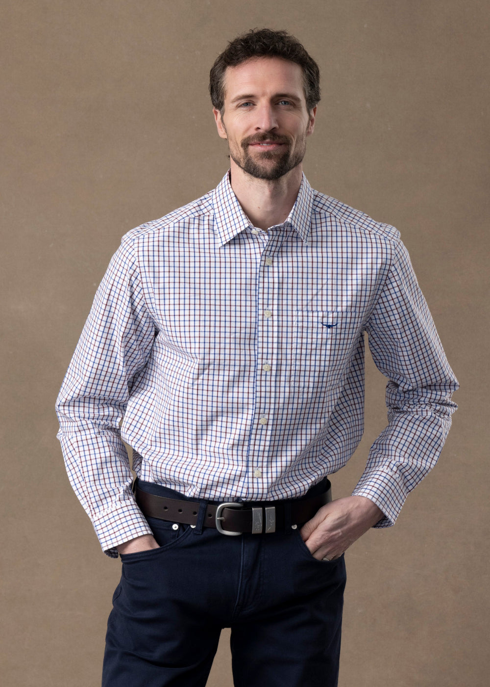 Newland Poplin Checked Shirt