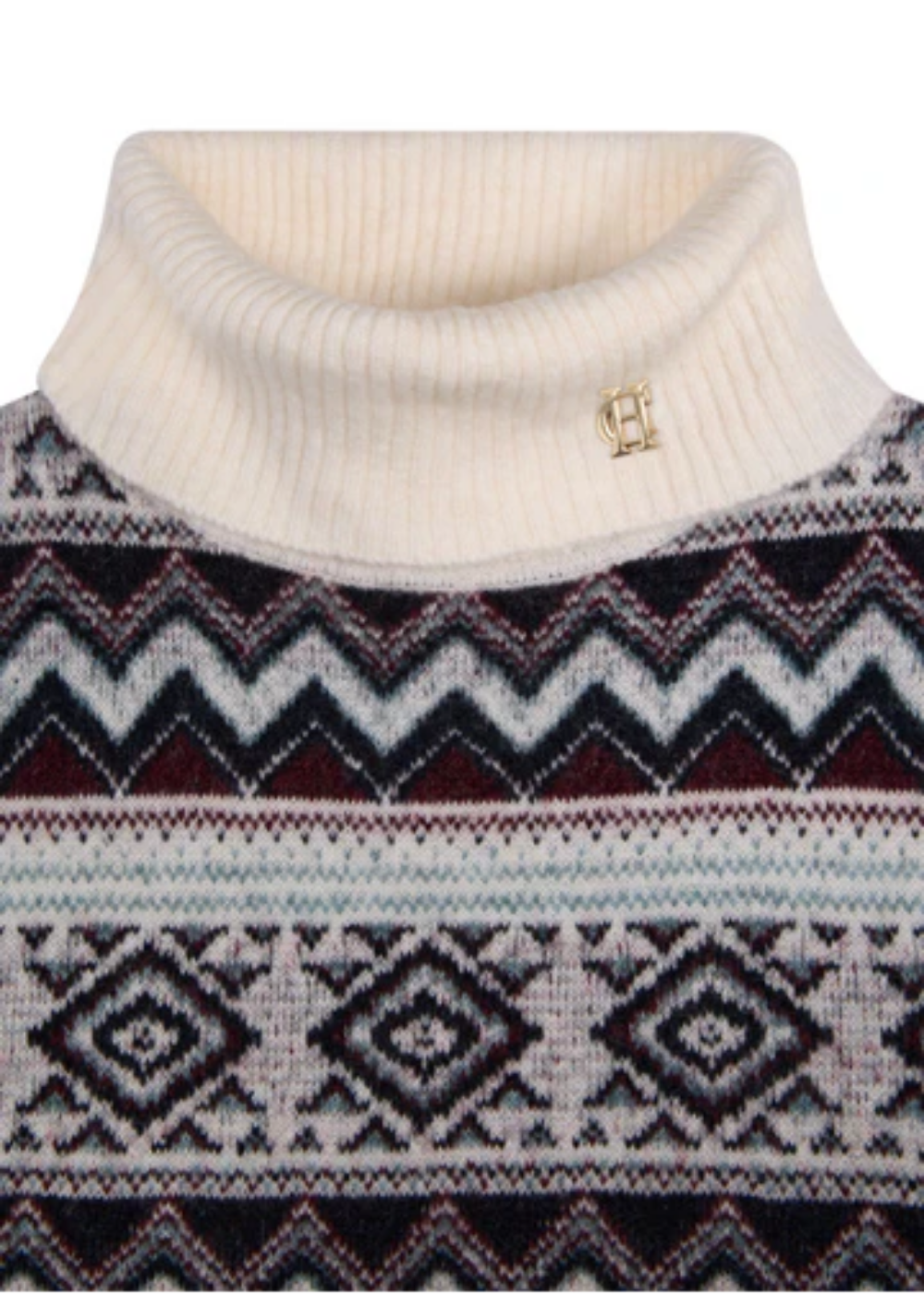 Antonia Fairisle Roll Neck Knit
