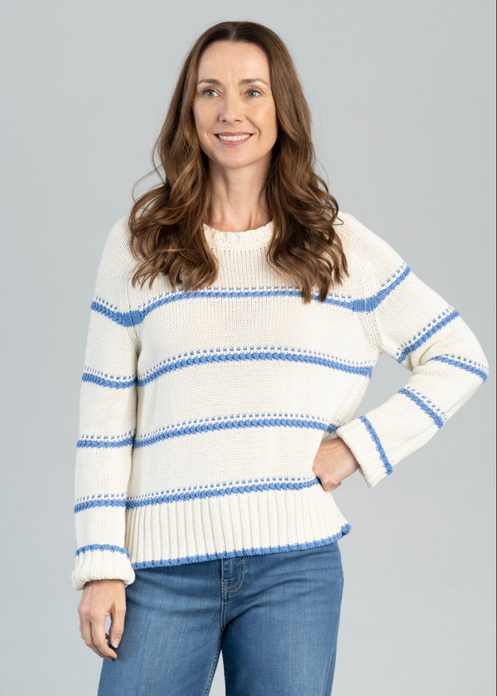 MMRola Bine Stripe Crew Neck Jumper
