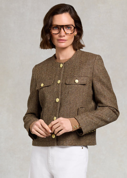 Chelsea Jacket SS26 - Large Scale Brown Blazer