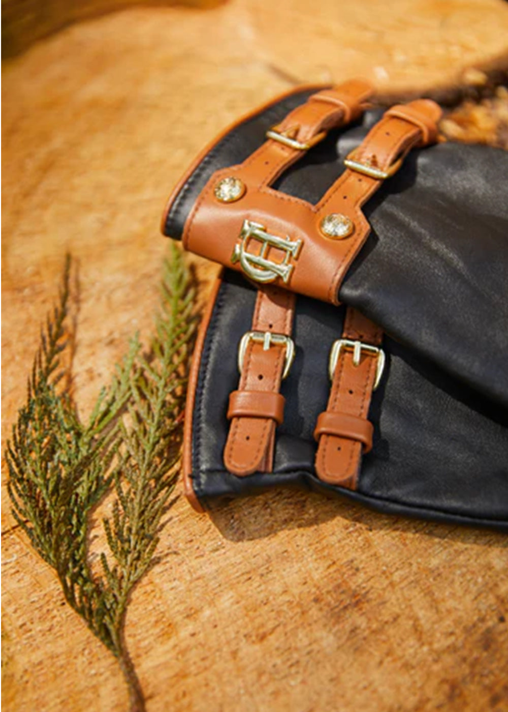 Contrast Leather Gloves