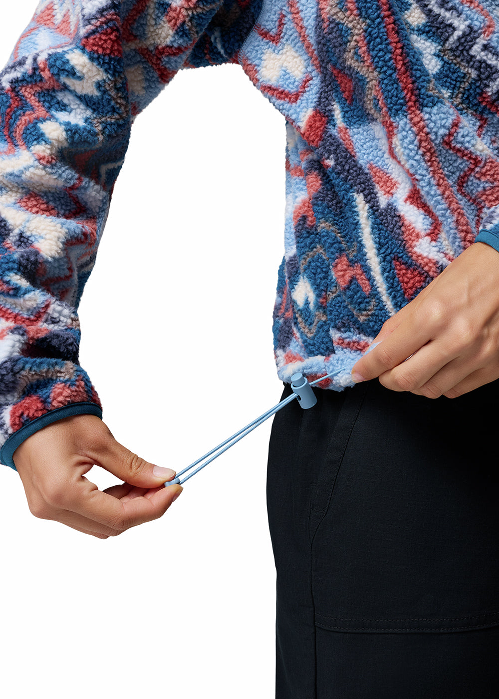 Helvetia II Printed Cropped Half Snap Fleece