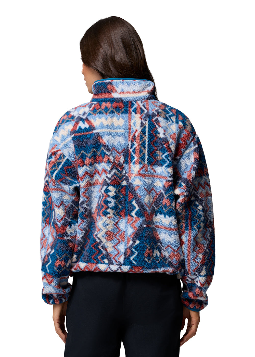 Helvetia II Printed Cropped Half Snap Fleece