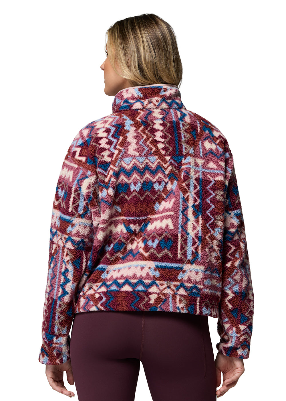Helvetia II Printed Cropped Half Snap Fleece
