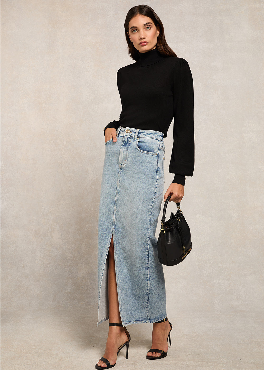 Denim Maxi Skirt