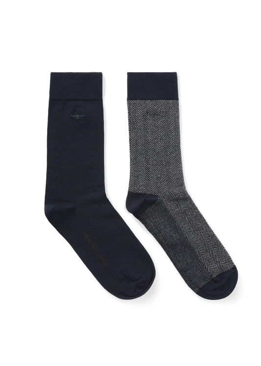 Nelson Herringbone Socks 2 Pack