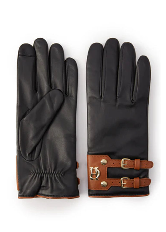 Contrast Leather Gloves