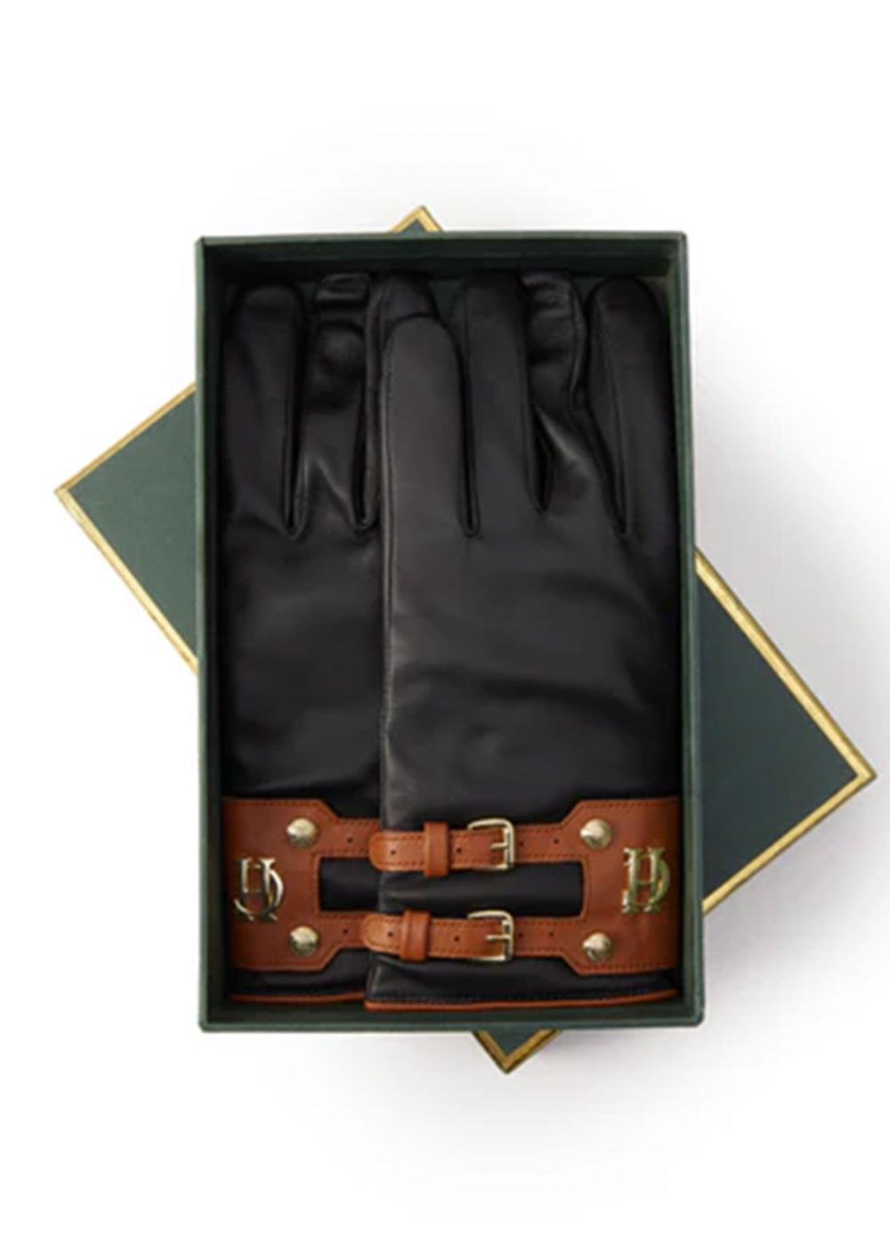 Contrast Leather Gloves
