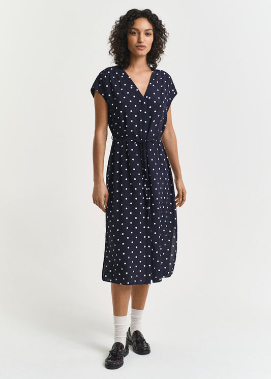 Dot Print Caftan Dress