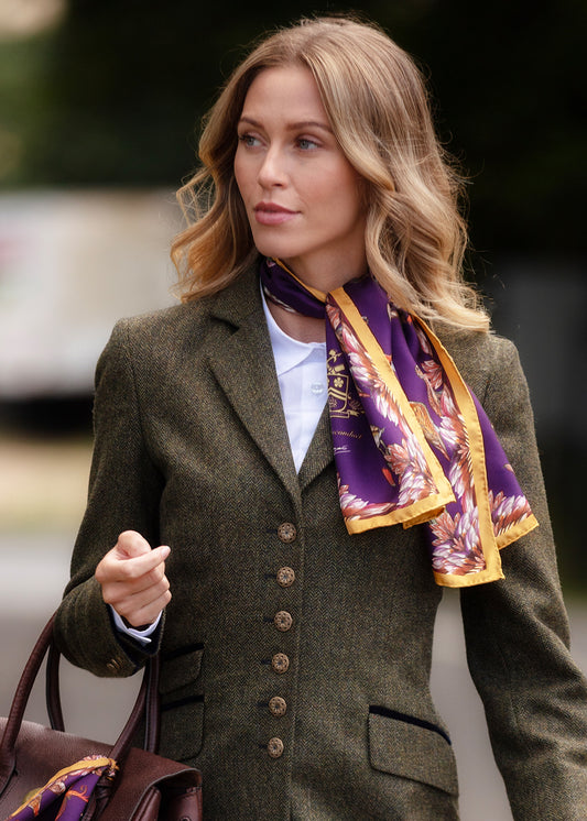 Grouse Misconduct Narrow Silk Scarf