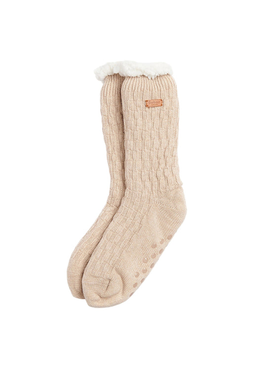 Cable Knit Lounge Socks