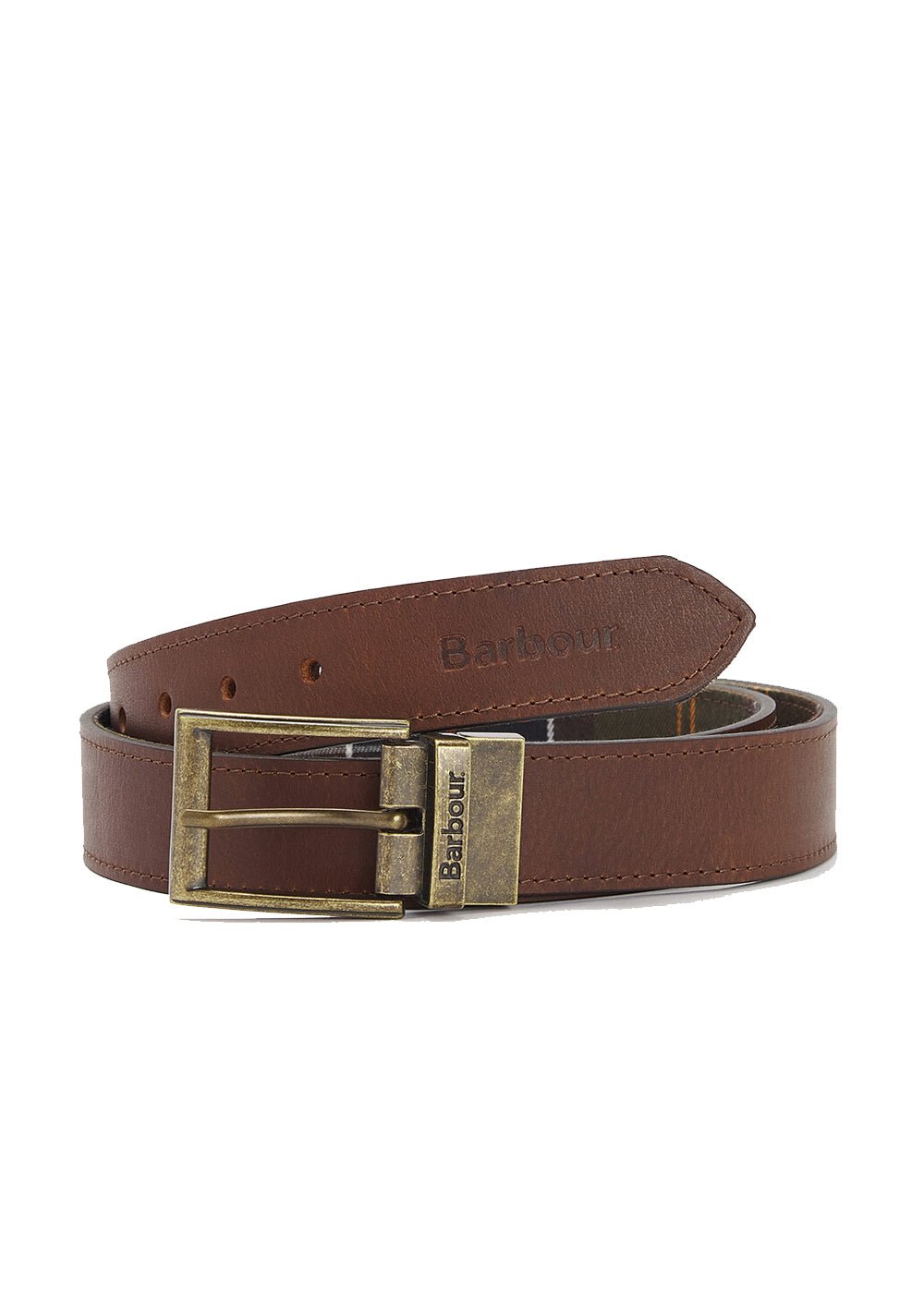Reversable Tartan Leather Belt