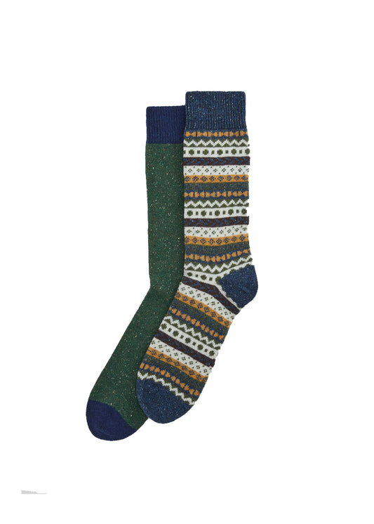 Fairisle Socks - 2 Pack