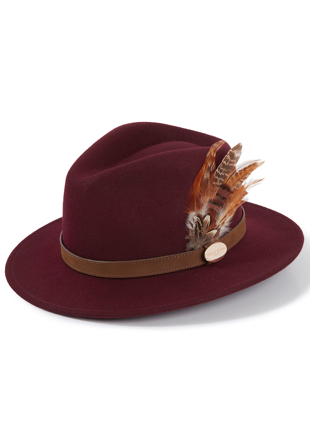 Suffolk Fedora Bronze Side Feather