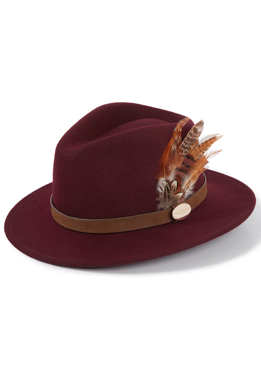 Suffolk Fedora Bronze Side Feather