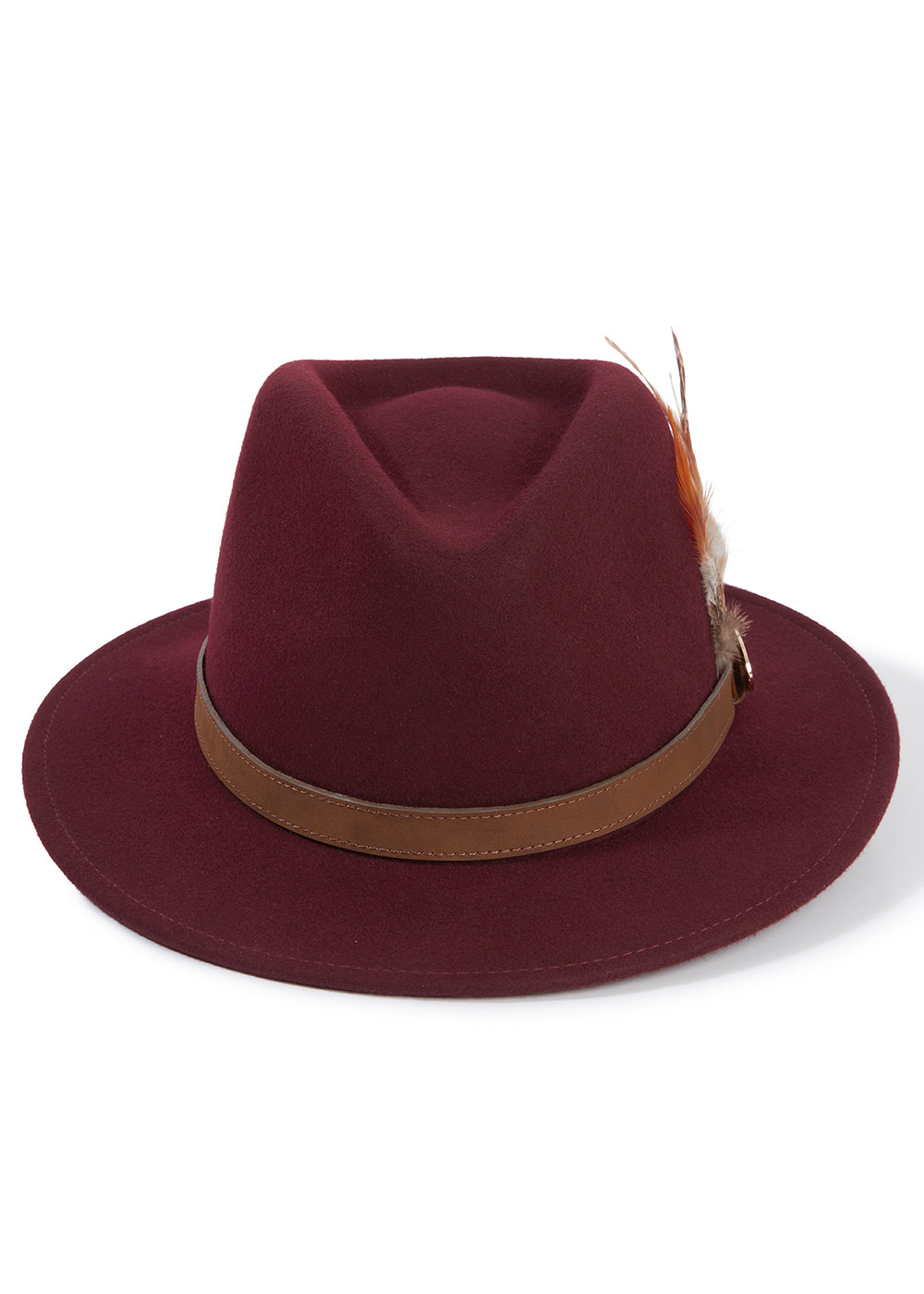 Suffolk Fedora Bronze Side Feather