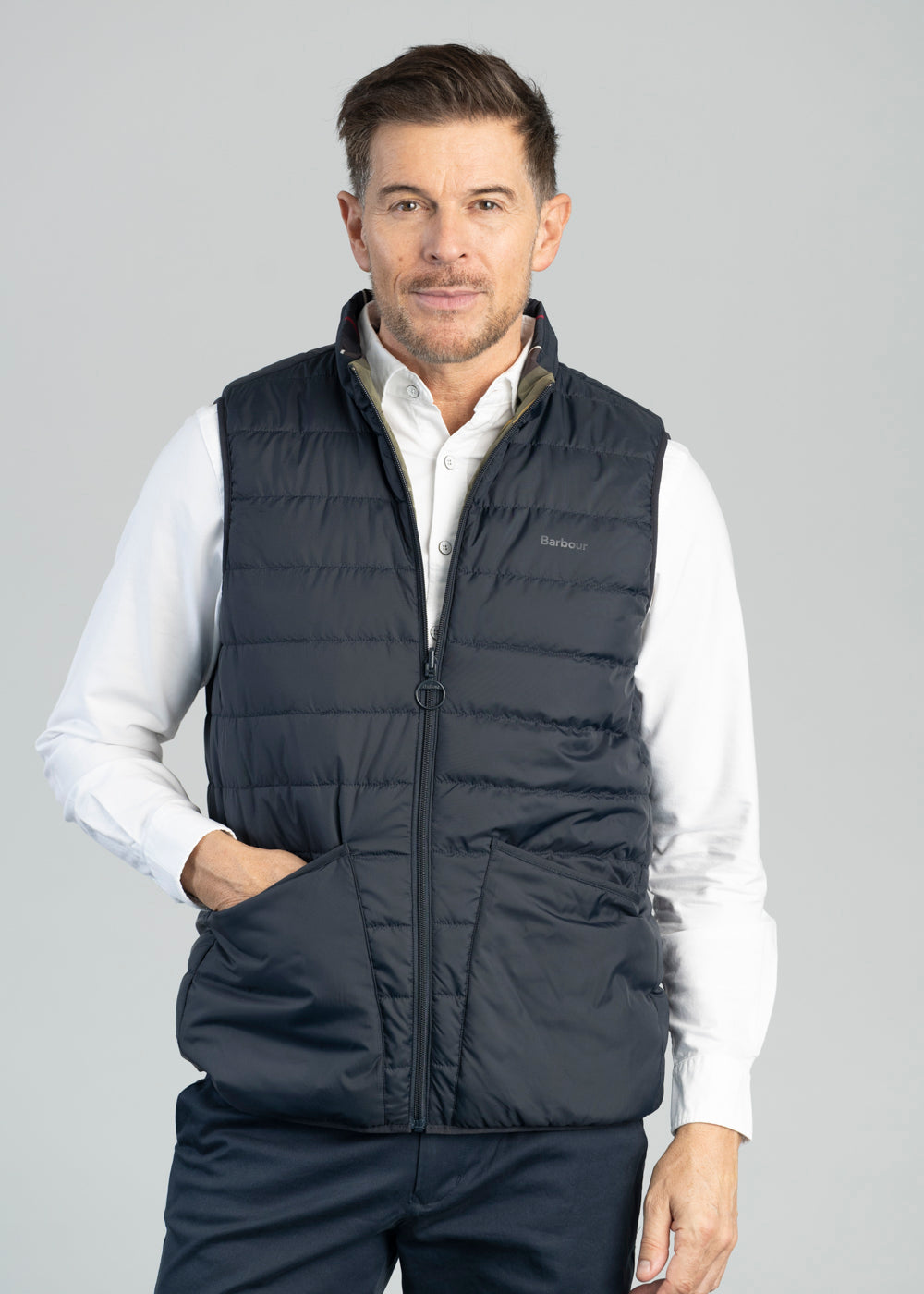 Reversible Tartan Puffer Gilet