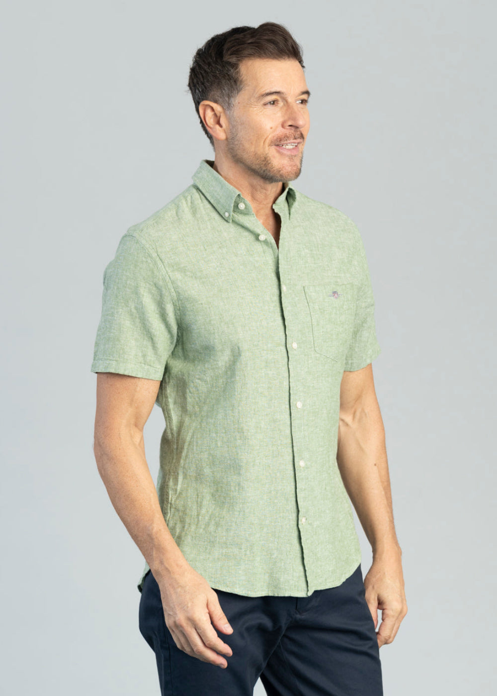 Cotton Linen Short Sleeve Shirt