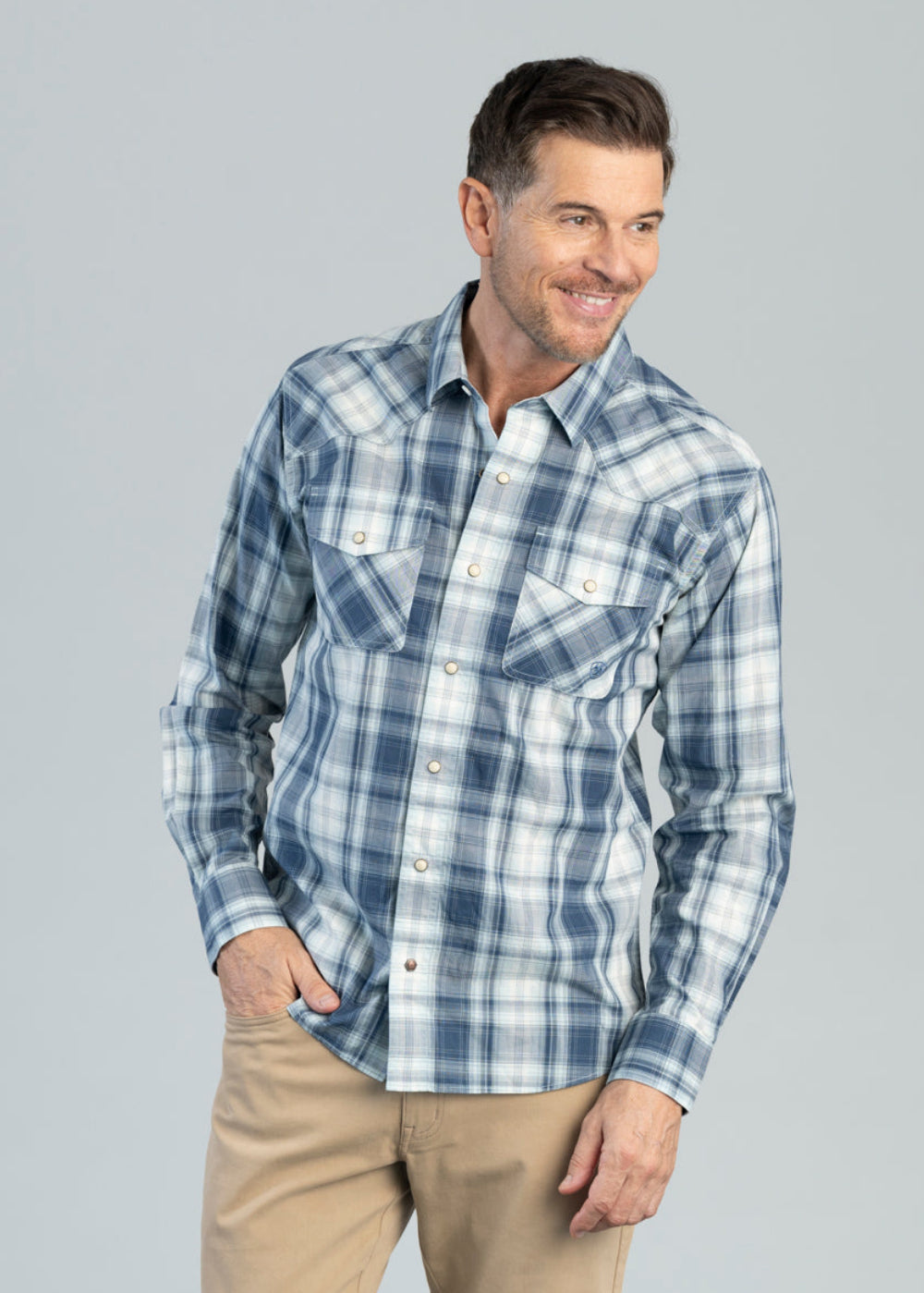 Retro Heathcliff Fitted Snap Shirt