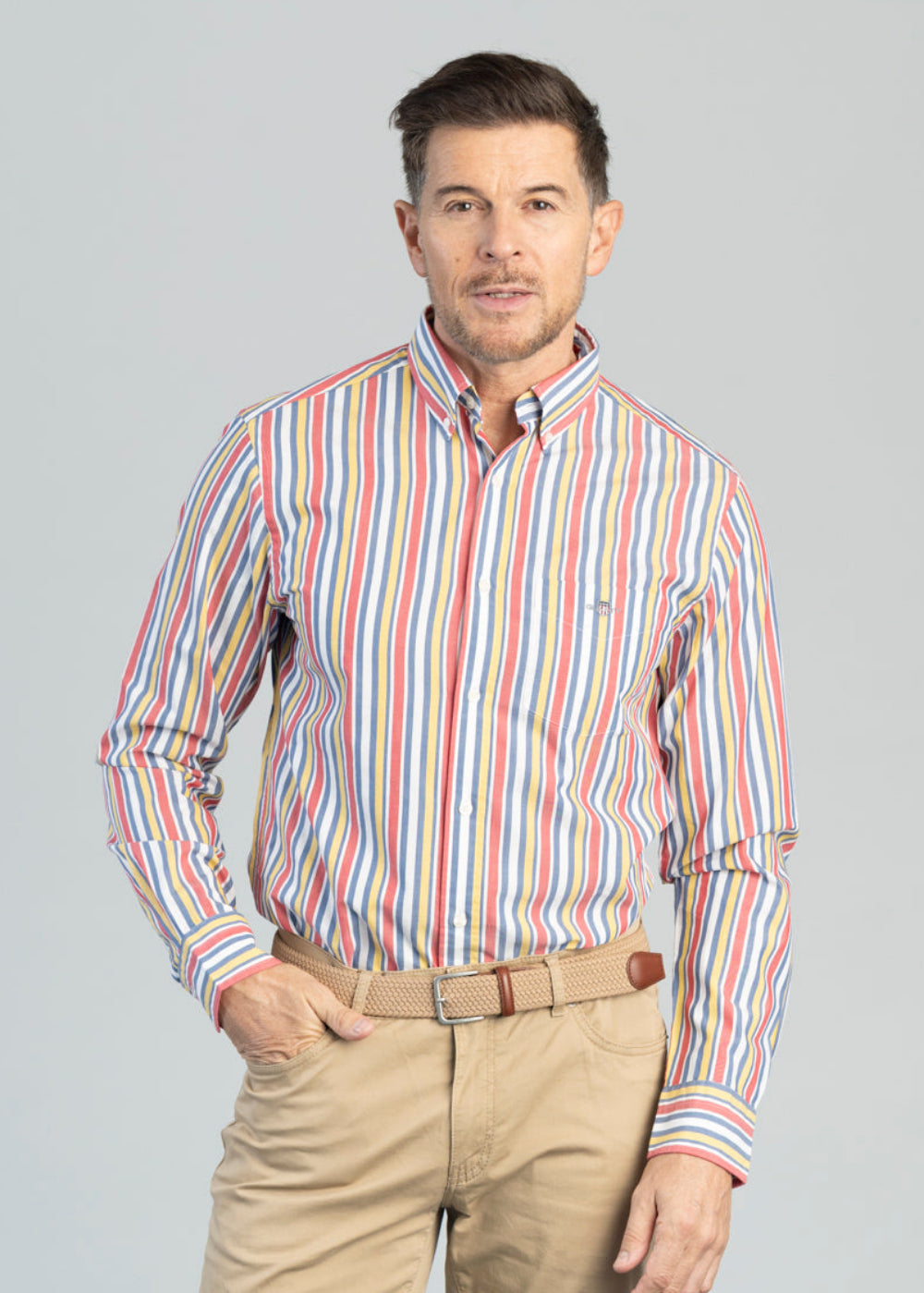 Multistripe Poplin Shirt