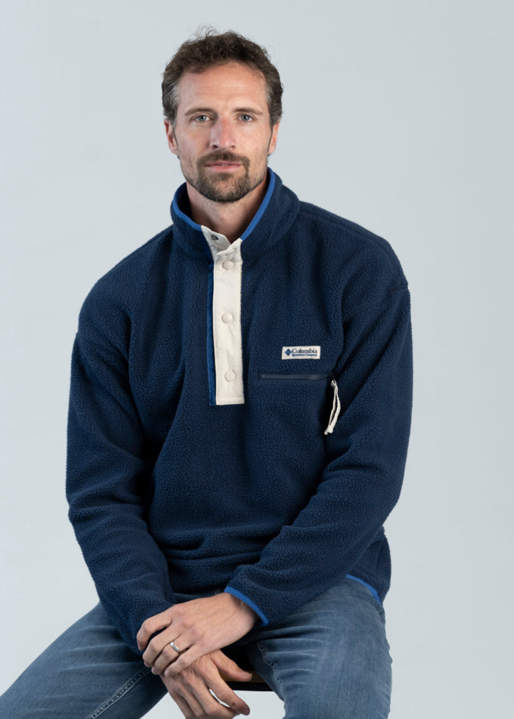 Americana半袖スエットHALFSLEEVESWEAT Columbia Helvetia II Half Snap Fleece – Collegiate Navy – Humes