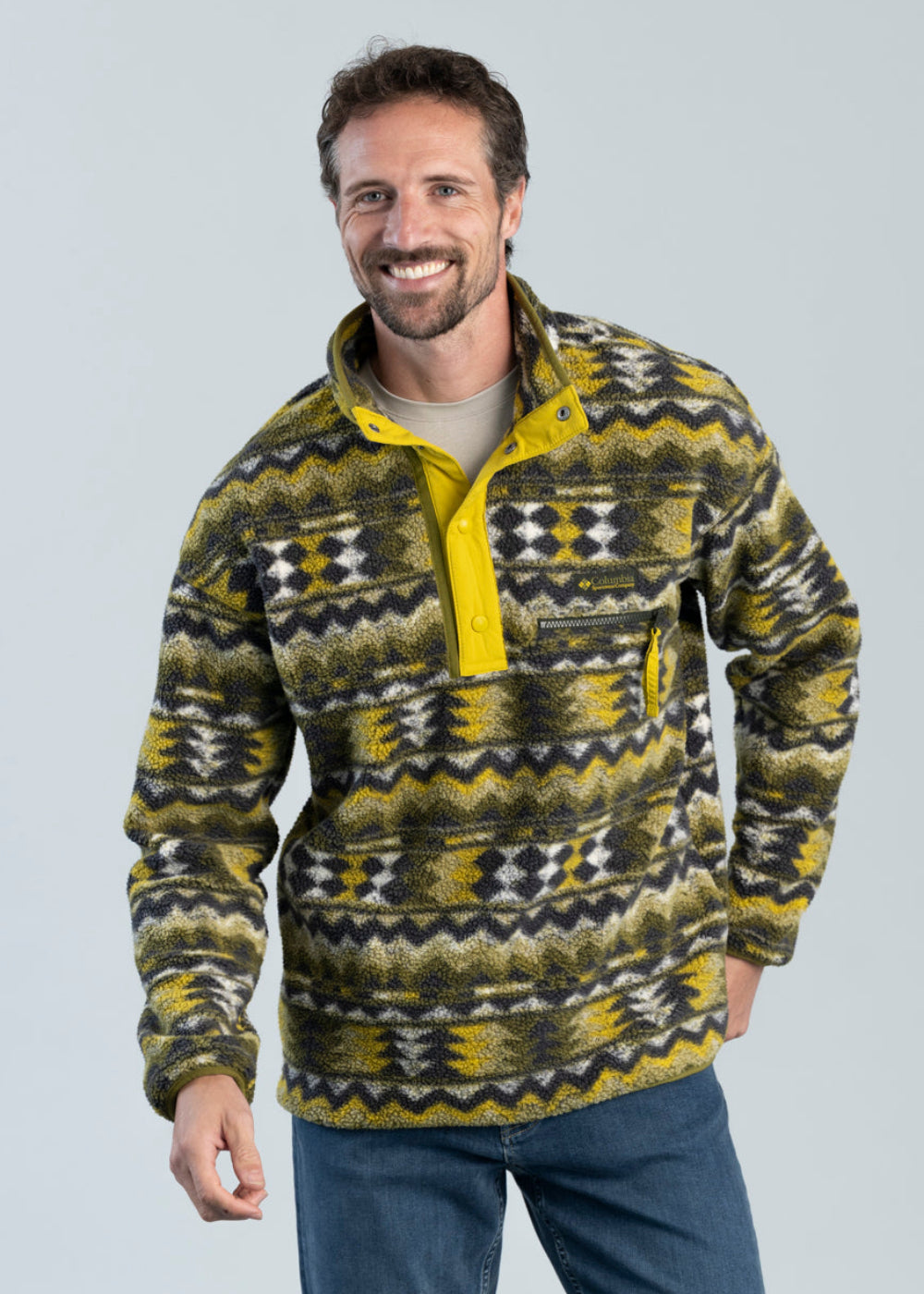 Helvetia II Printed Half Snap Fleece