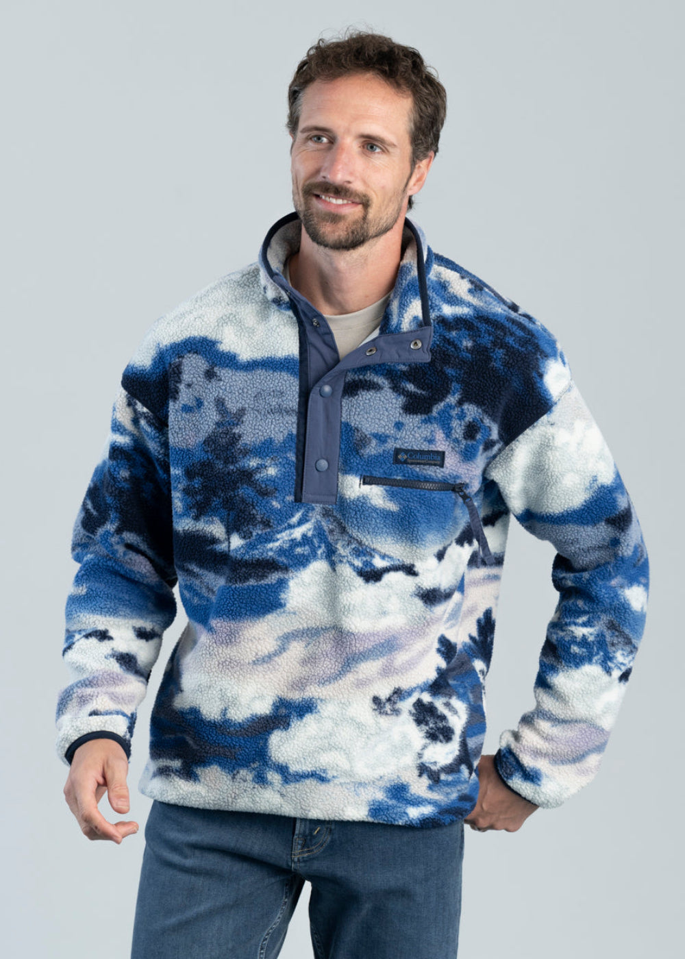 Helvetia II Printed Half Snap Fleece