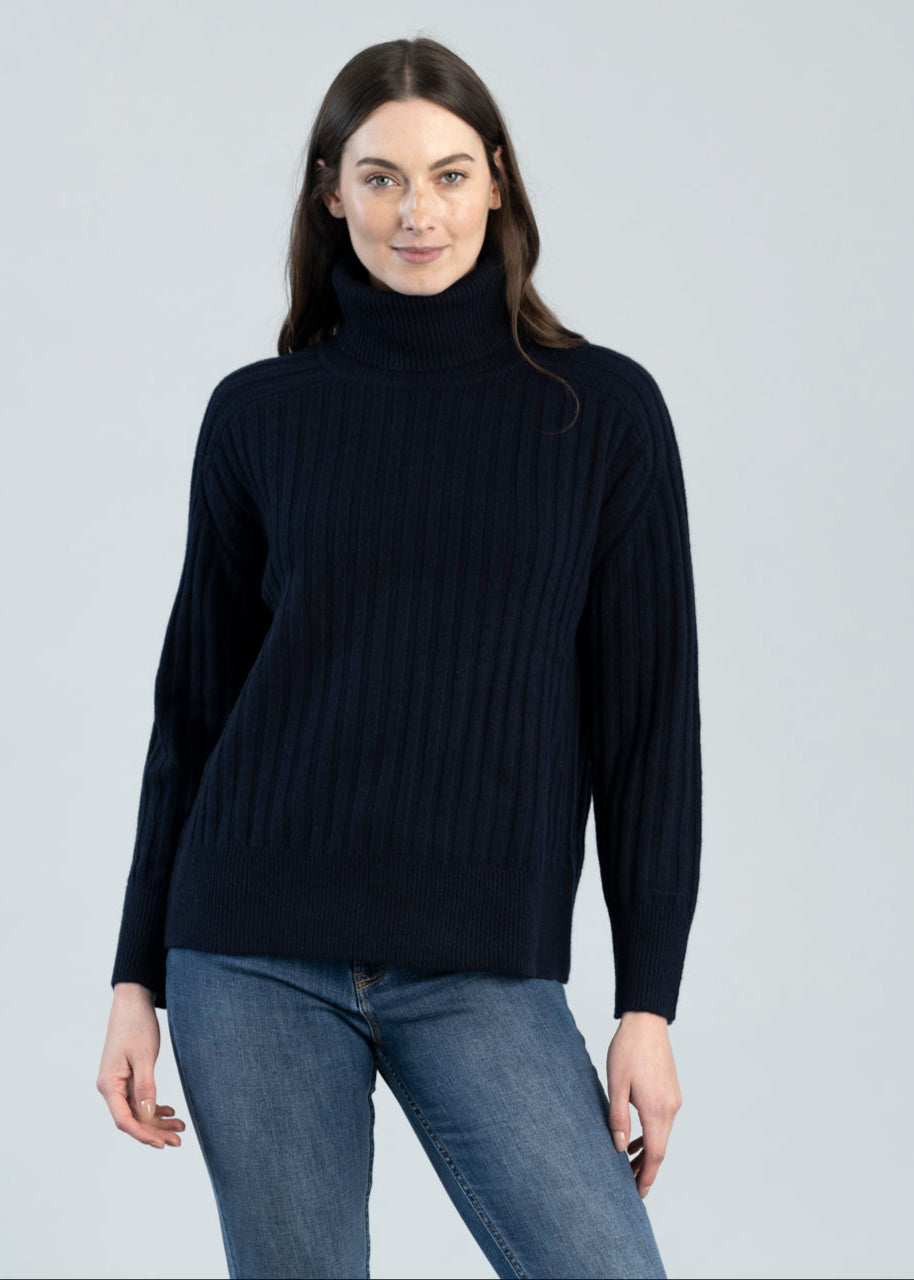 Wool Ribbed Turtleneck