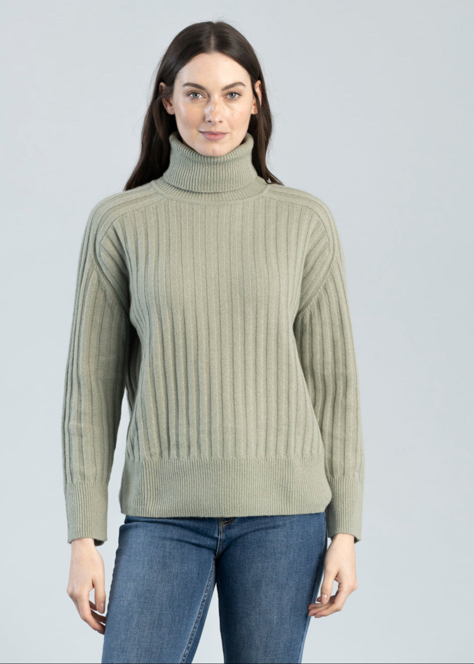 Wool Ribbed Turtleneck