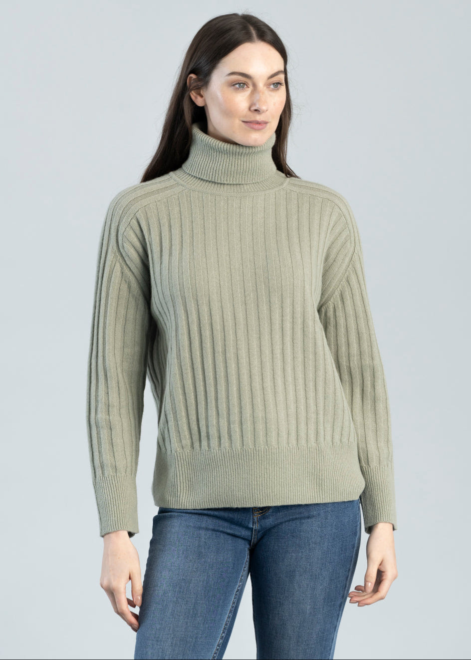 Wool Ribbed Turtleneck