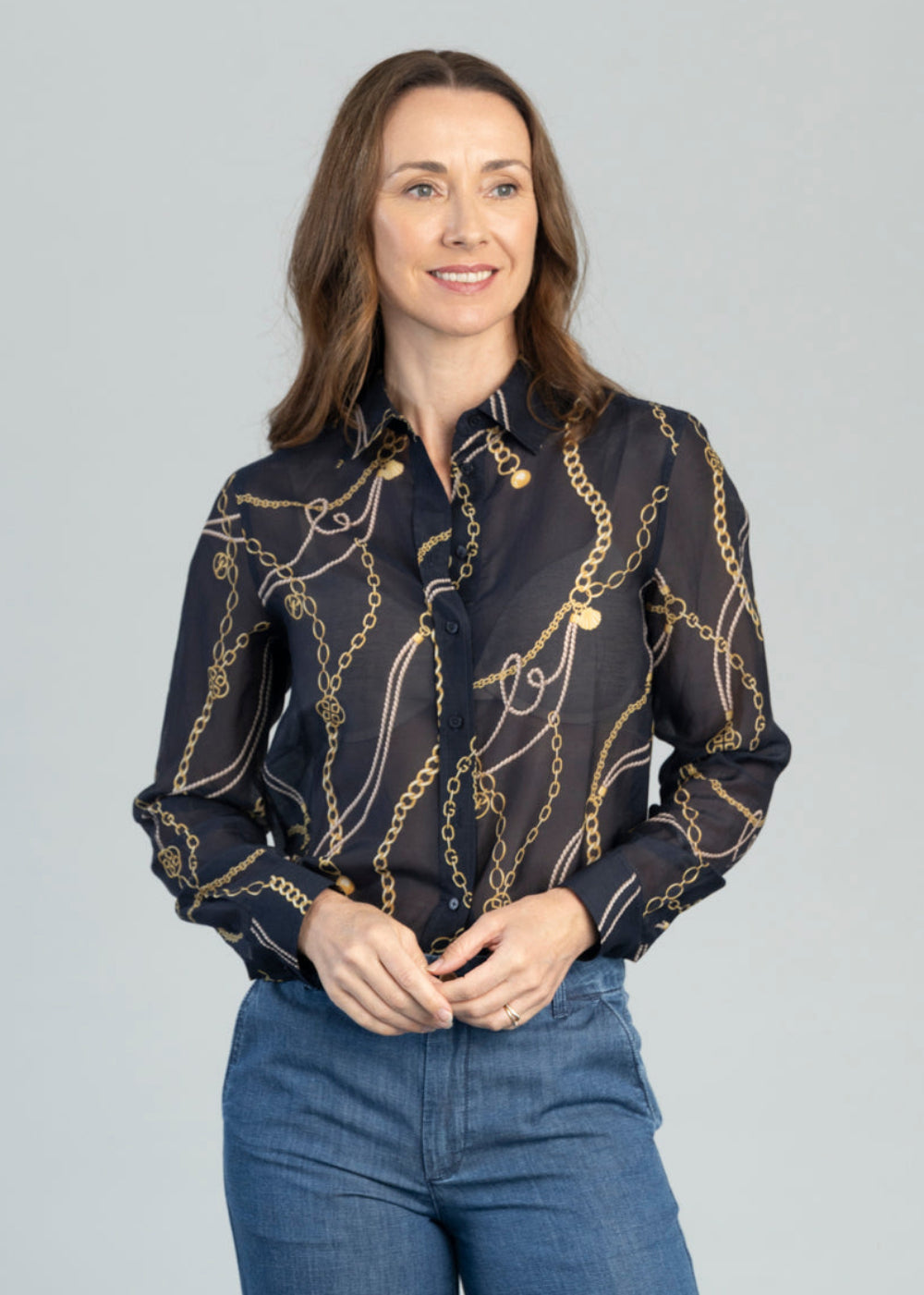 Printed Cotton Silk Shirt