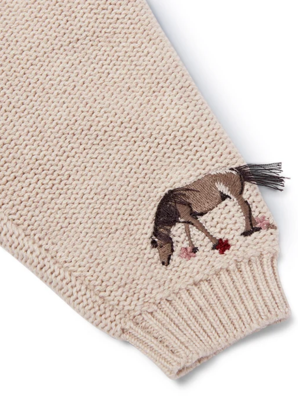 Organic Cotton Horse Embroidered Joggers