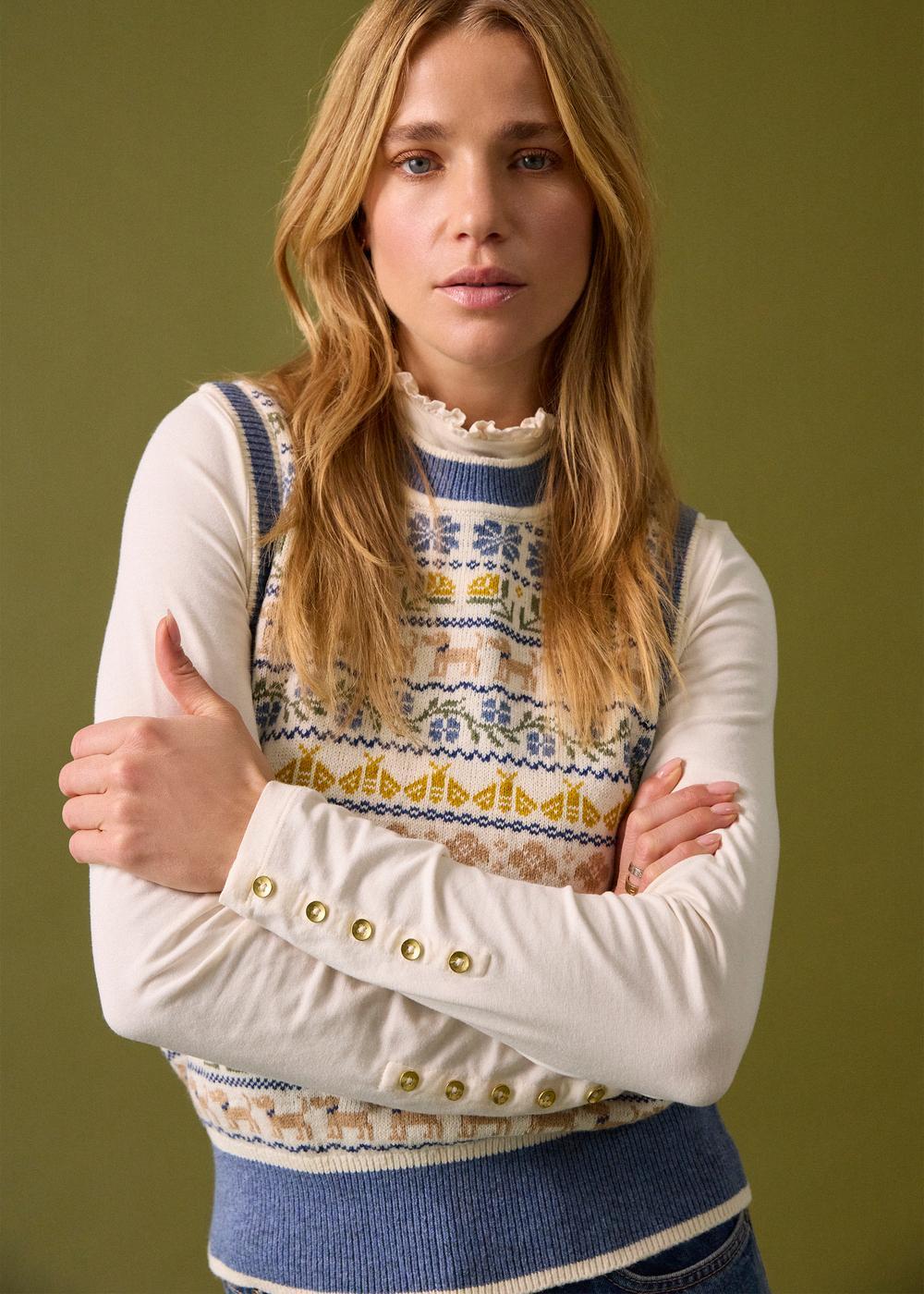 Intarsia Knitted Tank
