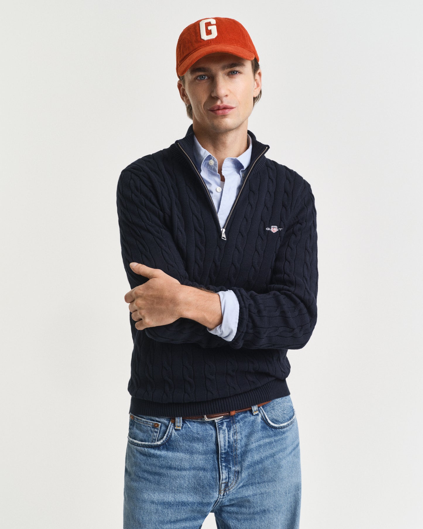 Cotton Cable Half Zip
