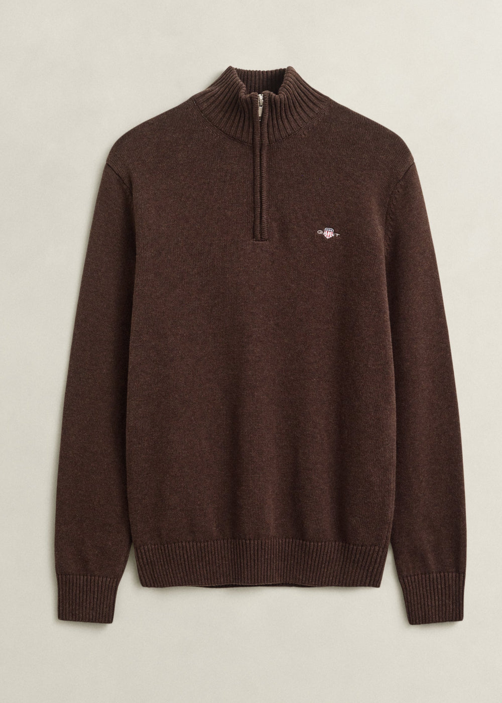 Cotton Knit Half Zip Sweater