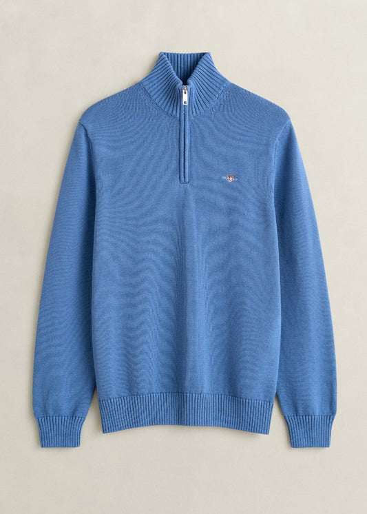 Cotton Knit Half Zip Sweater