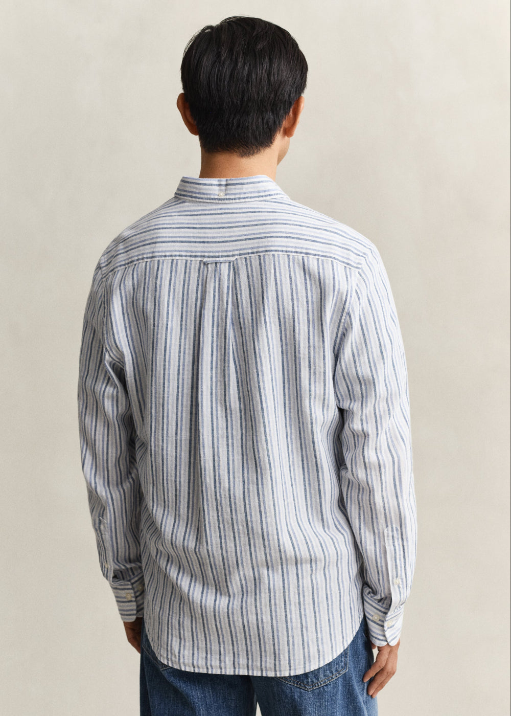 Cotton Linen Stripe Shirt